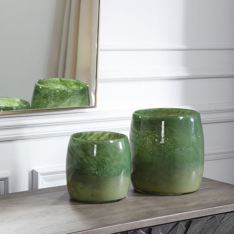 Uttermost Matcha Green Glass Vases, S/2 image number 3
